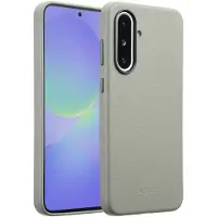 Accezz Coque arrière en cuir avec MagSafe pour Samsung Galaxy A36 / A56 - Light Grey