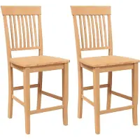 vidaXL Tabouret de bar 2 pcs. bois massif naturel arbre à caoutchouc