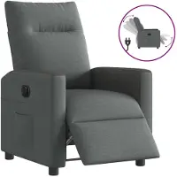 vidaXL Fauteuil relax électrique gris foncé Tissu