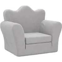 vidaXL Canapé-lit pour enfants Gris clair Peluche douce