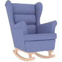 vidaXL Fauteuil à bascule bleu jean 74x90x102 cm Tissu