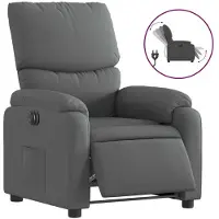 vidaXL Fauteuil relax électrique gris foncé Tissu