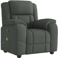 vidaXL Fauteuil relax de massage, tissu, gris foncé