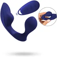 Sweet Smile SMILE - vibromasseur anal et pour culotte avec télécommande (bleu)