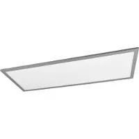 RL Plafonnier LED rectangulaire GAMMA argenté 33 W, nuances de blanc, 3850 lm, métal, dim. : 5 x 80 x 29,5 cm, IP20, RL