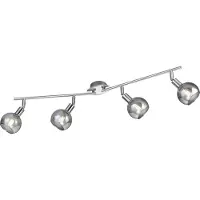 Reality Spot BREST chromé 4xE14x28W, verre, dimensions : 20x85x9 cm, IP20, RL
