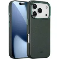 Accezz Coque arrière en cuir avec MagSafe Apple iPhone 17 Pro - Cedar Green