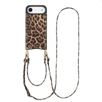Selencia Coque de télephone Nova avec cordon et porte-cartes pour Apple iPhone Air - Leopard