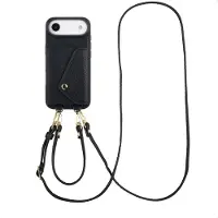 Selencia Coque de télephone Sera avec cordon et porte-cartes enveloppe pour Apple iPhone Air - Noir