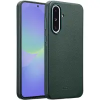 Accezz Coque arrière en cuir avec MagSafe pour Samsung Galaxy A36 / A56 - Cedar Green