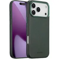 Accezz Coque arrière en cuir avec MagSafe pour Apple iPhone 17 Pro Max - Cedar Green