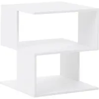 Beliani Table De Chevet Baeuval Blanc