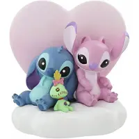 Disney Figurine Stitch et Angel coeur lumineux
