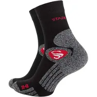 Stark Soul Chaussettes gris chiné / rouge / noir / blanc
