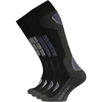 Stark Soul Chaussettes de sport gris clair / gris chiné / violet chiné / noir