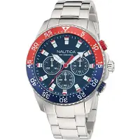 Nautica Montre à affichage analogique 'ONE' bleu / rouge / argent