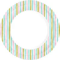 Duni Teller Stripes Multi, 22 cm, 10 Stück