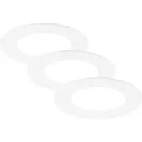Briloner Jeft Lot de 3 spots LED encastrables 230V, plats, 9 cm de diamètre, lumière blanc neutre, Blanc, Ø9 x 2,8 cm