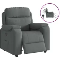 vidaXL Fauteuil relax, tissu, gris foncé