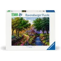 Ravensburger Puzzle de 1500 pièces représentant une maison au bord de la rivière. Adultes et enfants à partir de 14 ans. 12000735.
