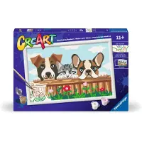 Ravensburger CreArt Peinture sur Numéro - Chat et Chiens