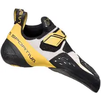 La Sportiva Solution, Escalade, Homme, Chaussures, W00Y00 Blanc/Jaune, 37.5 -