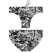 Turbo Stickers Waterpolo Swimming Brief Noir 9-10 Years Garçon
