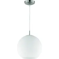 REALITY IMPORT Suspension MOON argent-blanc 1xE27x60W en verre, dimensions : 150x30x30 cm, IP20, RL