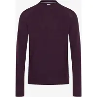Brax Regular Fit Pull en maille Col rondviolet, Unicolore