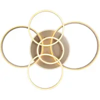 Globo Plafonnier LED, couleur champagne, acrylique, L 110 cm