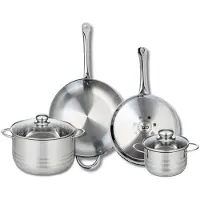 Elo Ensemble de 2 Poêles de cuisson 28 et 32 cm et 2 faitouts 16 et 24 cm Profi Brillant
