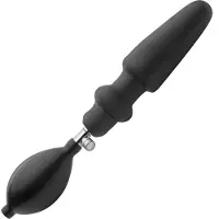 Master Series Plug anal d’extension gonflable - Noir