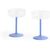 HAY Tint Coupe Verre - Lot de 2 Clear and jade light blue