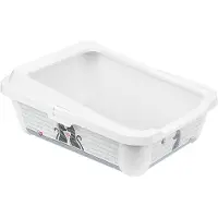 Carrefour Home Moderna Trendy Cat Litter Box Open + Rim Cats In Love