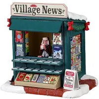 Lemax Accessoire - Good News Day - Chiosque de journaux - Intérieur - 27 cm