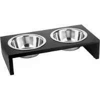 Flamingo Kobushi Twin Dog Feeder Noir 2x380ml