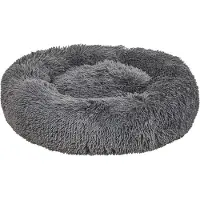 Beliani Lit Pour Animal Kulu Fourrure Synthétique Gris Foncé