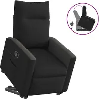 vidaXL Fauteuil relax avec releveur Noir Tissu