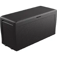 Keter Boîte de rangement en rotin 270 L - Anthracite 246963