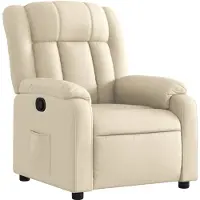 vidaXL Fauteuil relax Tissu Crème