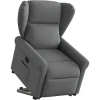 vidaXL Fauteuil relax releveur gris foncé Tissu