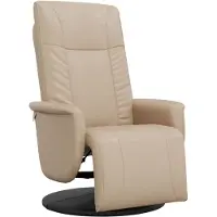 vidaXL Fauteuil relax avec repose-pieds Cappuccino-Brun Similicuir