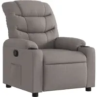 vidaXL Fauteuil relax Taupe Tissu
