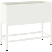 vidaXL Jardinière surélevée , blanche, 60 x 26 x 48 cm, en acier