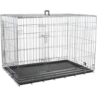 Flamingo Dog Cage 120x82x76cm Argenté 120 x 82 x 76 cm