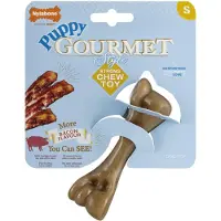 Nylabone Gourmet Bacon Femur Puppy Toy Doré S