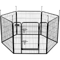 Flamingo Enclos pour chien Zecta 162 x 140 x 80 cm noir, 431979 HangarStore.cz