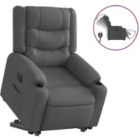 vidaXL Fauteuil relax avec releveur électrique Tissu gris foncé