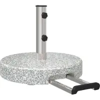 vidaXL Pied de parasol gris, Ø 45 x 37,5 cm, aspect granit