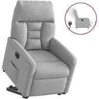 vidaXL Fauteuil relax avec releveur électrique Gris nuage Tissu